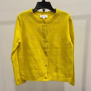 Yellow Heart Pattern Kids Cardigan